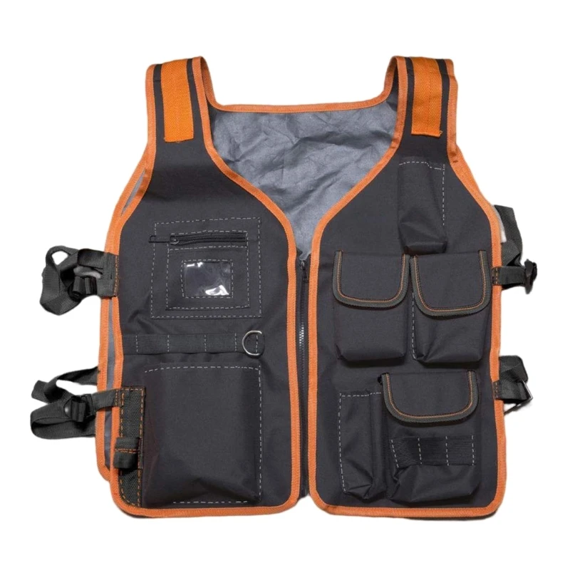 Safety Work Vest Tool Vest Maintenance Multi-Pocket Vest Oxford Cloth
