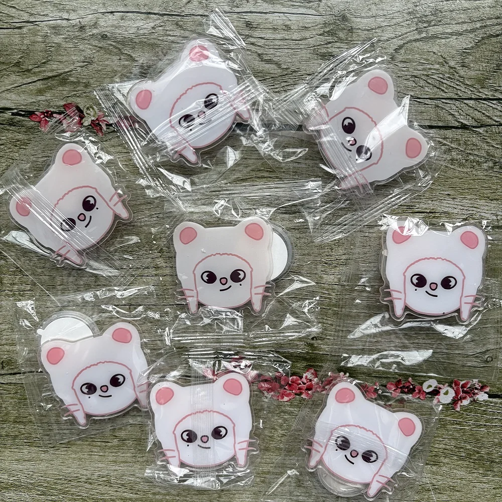 Merchandise de ídolos do Stray Kids, merchandise de anime, suporte retrátil transparente de acrílico para celular, presente para fãs, periféricos SKZOO.