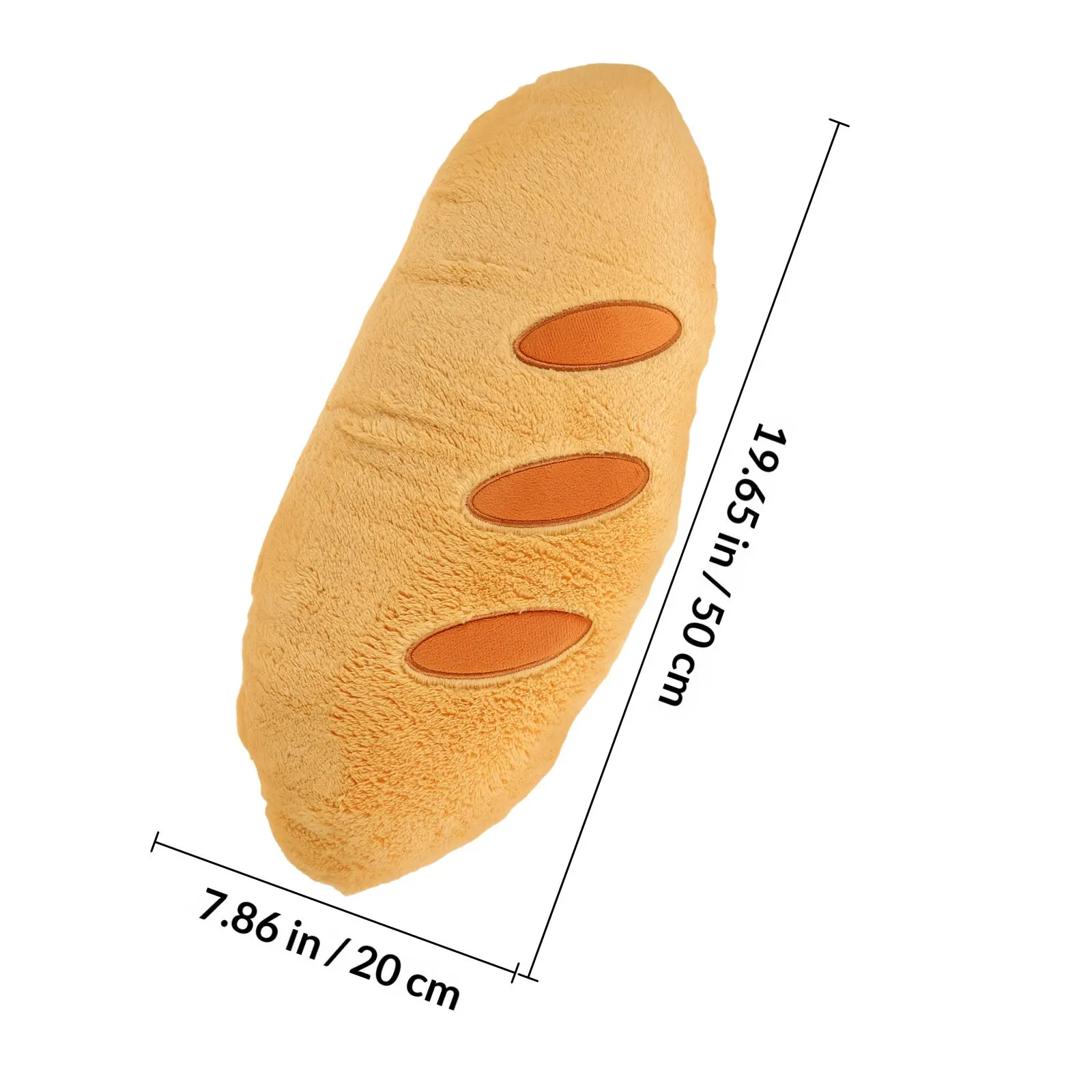 Realistic Bread Shaped Pillow Soft Comfortable Hugging Pillow for Couch Sofa Living Room Bedroom Decor Throw Cushion Cute Food