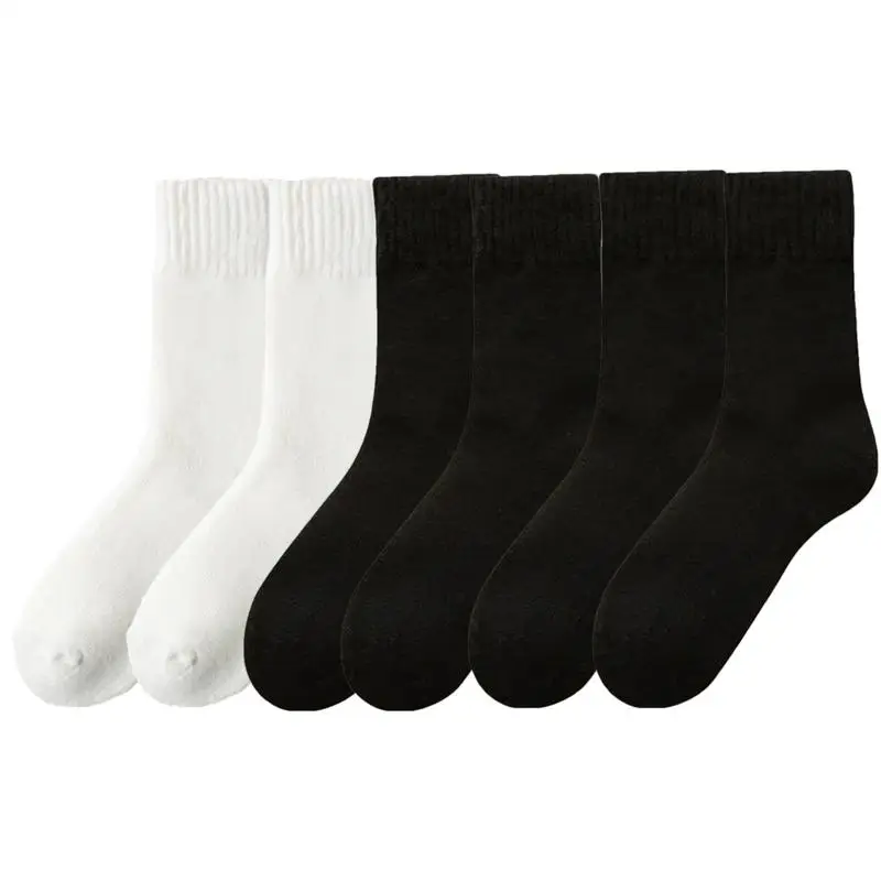 

Warm Winter Socks Women 3 Pairs Thick Mid-calf Thermal Warm Soft Socks Fashion Simple Insulated Cozy Sock For Men Women