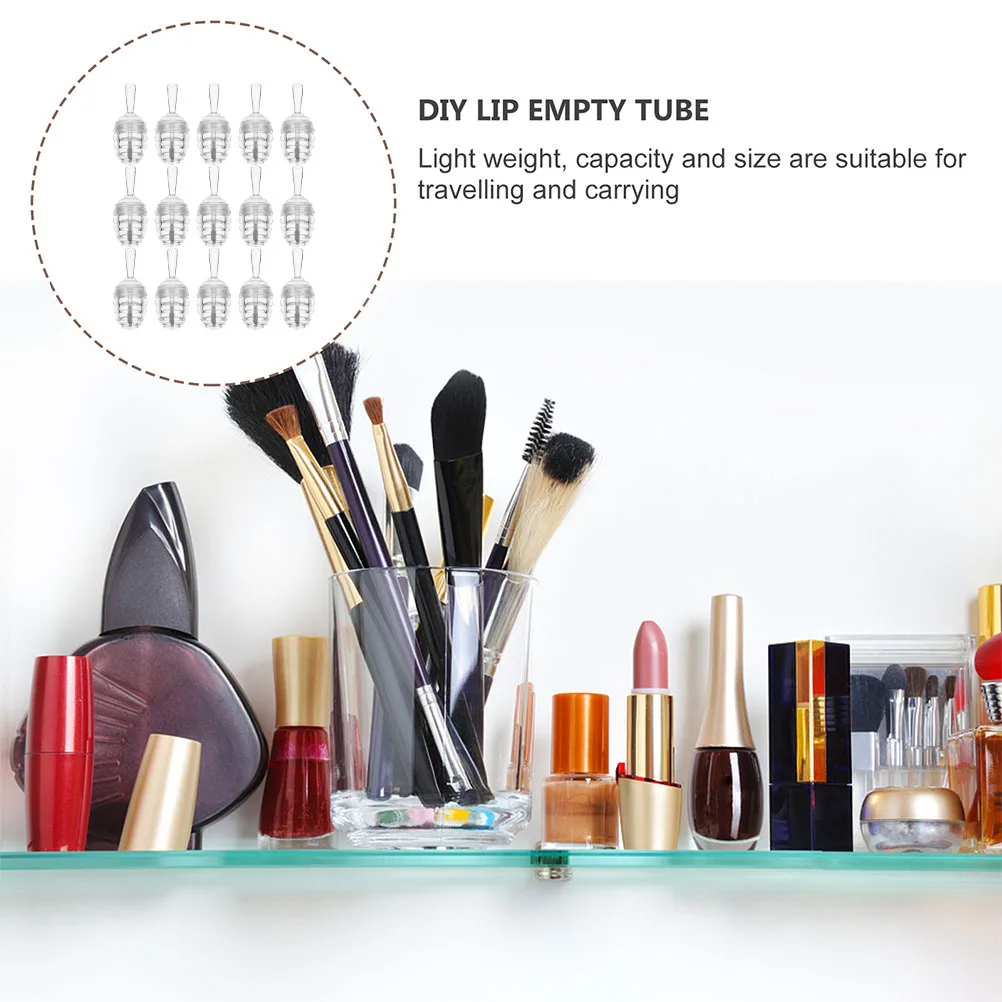 

15Pcs DIY Lip Gloss Tube Honeycomb Design Empty Lip Balm Bottle Reusable Transparent Container for Travel Sample Gift Making