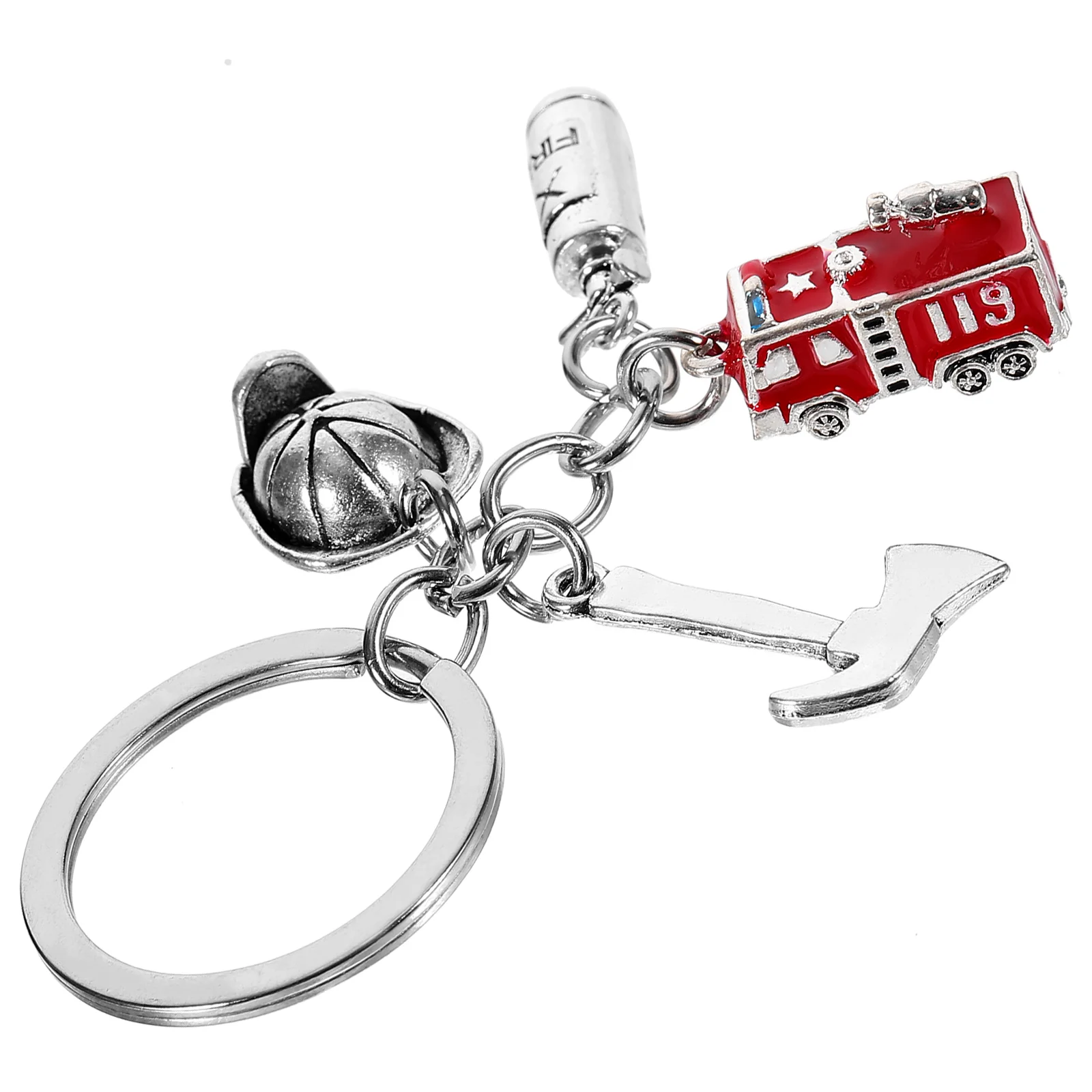 Firefighter Keychain for Men Creative Fashion European American Man Fire Keychains Wallet Keyring Bulk Keychains Gifts