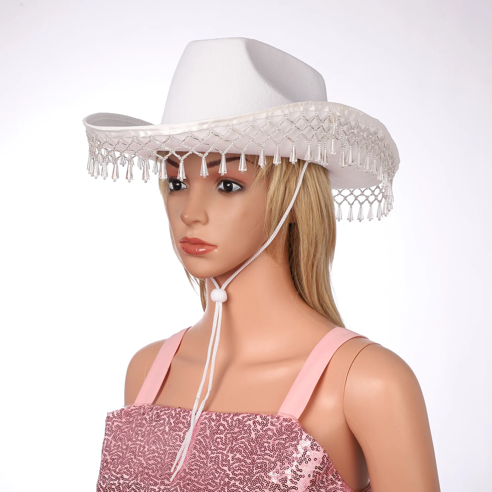 Nuevo sombrero de vaquera occidental Artificial para adultos, sombrero Vintage para caballero, vacaciones, fiesta, Cosplay, moda occidental, sombreros de fiesta para espectáculo de lujo