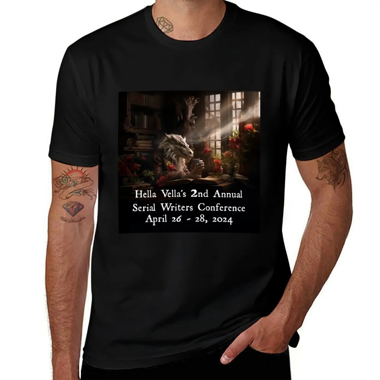 Hella Vella's 2nd Annual Serial Writers Conference April 26 - 28, 2024 T-Shirt Fashion Letter Print T-Shirt