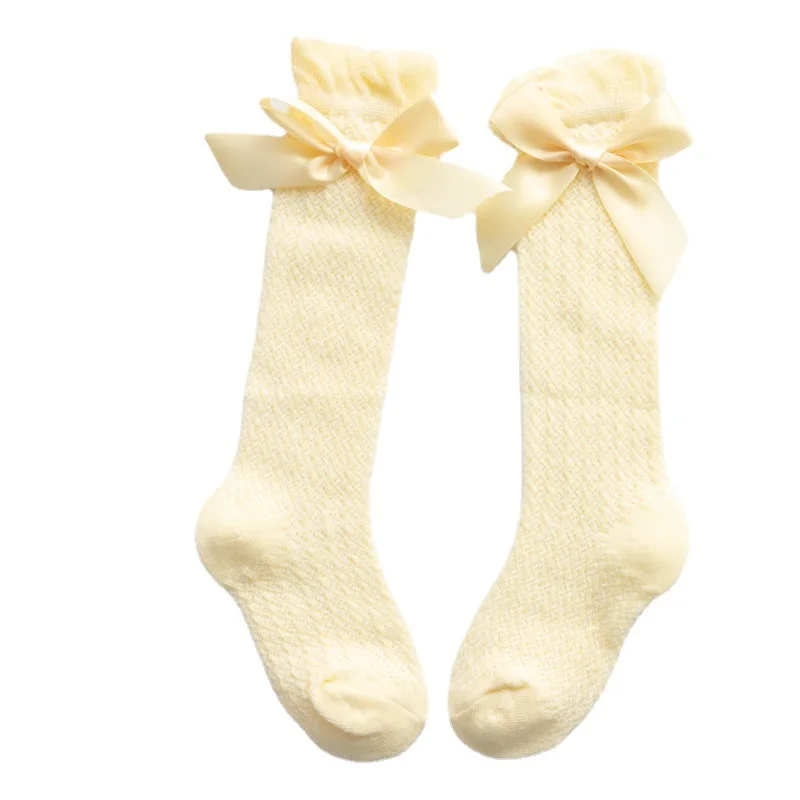 Wholesale Summer Socks Baby Accessories Cute Newborn Socks  Cotton Girl Clothes Long Bow Sock Funny Baby Girl Knee High Socks