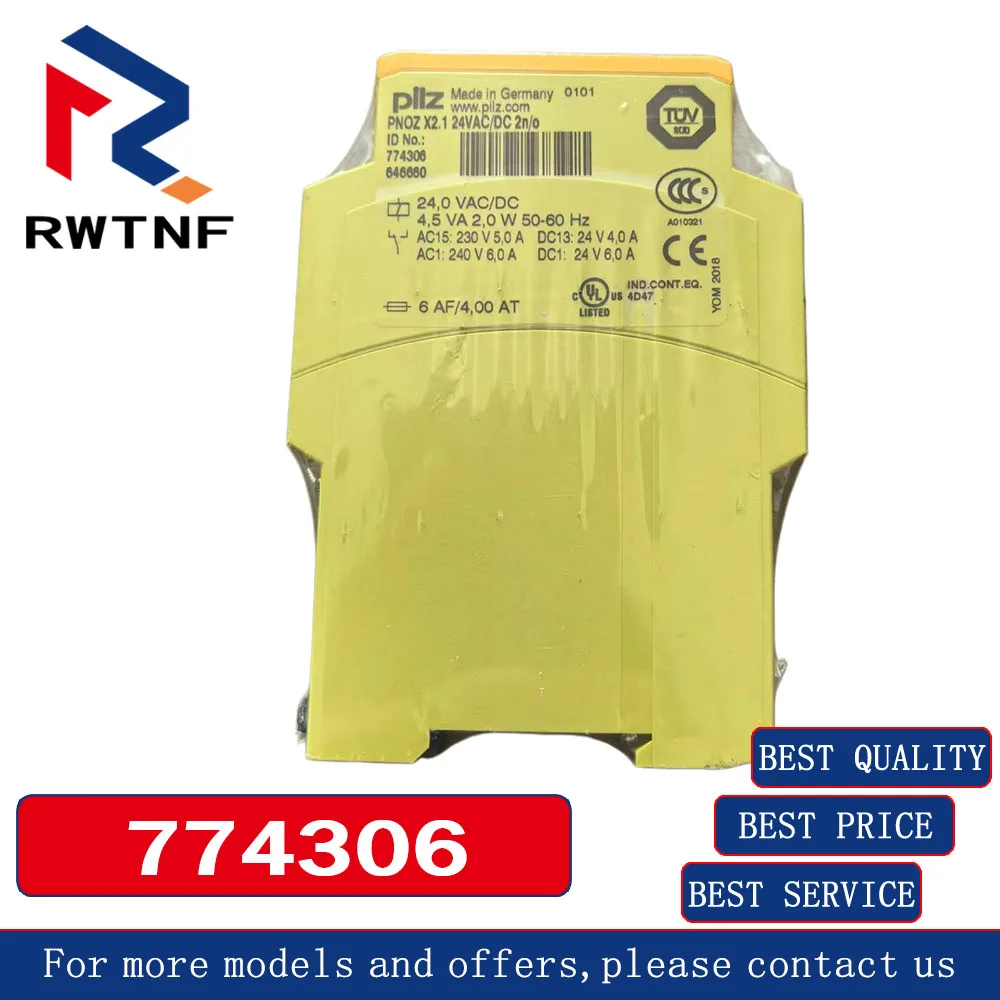 Brand New Genuine 774306 PILZ PNOZ X2.1 Safety Relay,100% original warehouse stock