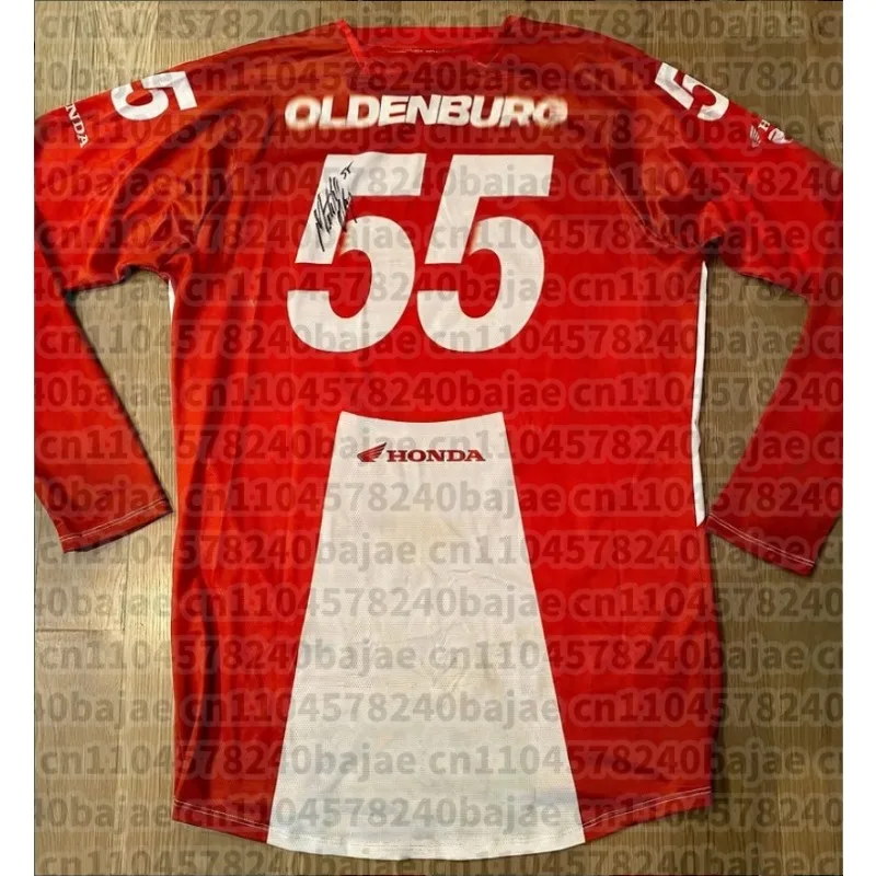 

Quick Dry Honda Motorcycle Jersey Long Sleeve #55 Breathable Riding Shirt for Dirt Bike Mountain Racing Comfortable Daily Gear