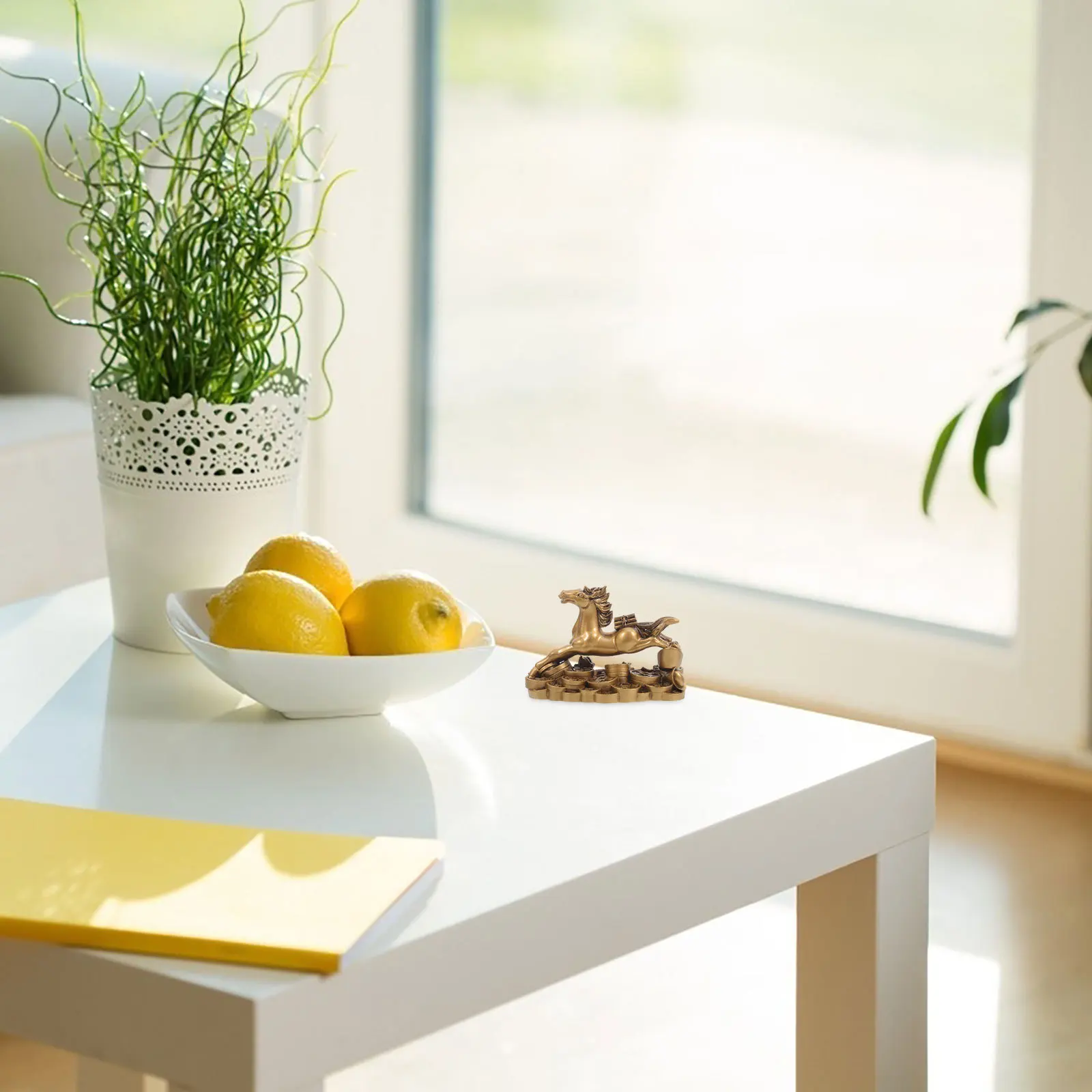 تمثال حصان من الراتنج المزخرف رمز القوة والنجاح مثالي لغرفة المعيشة والمكتب ومدخل الديكور هدية الازدهار