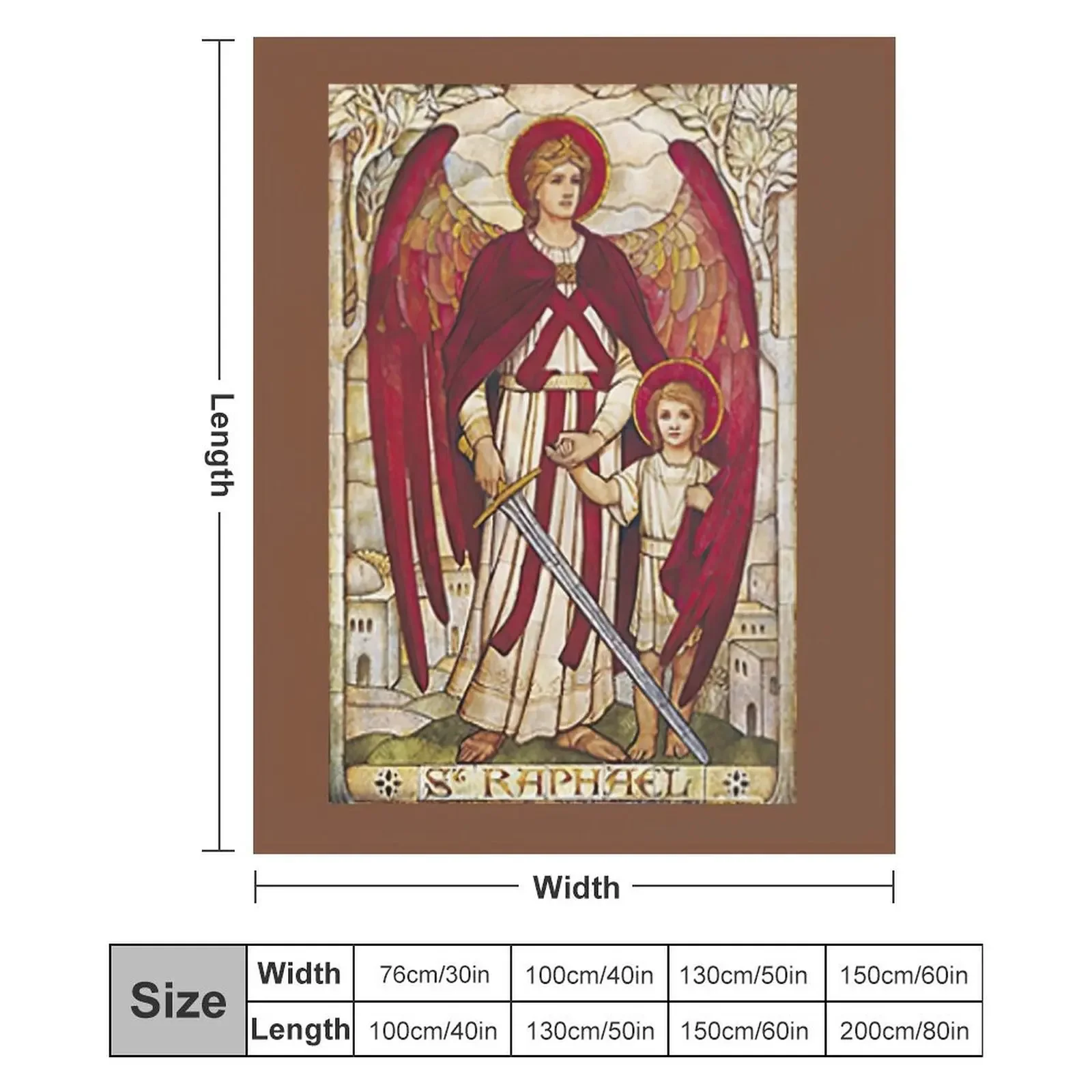 St Raphael Rafael Angel Catholic Saint Archangel Throw Blanket Furry anime Polar Luxury Throw Blankets