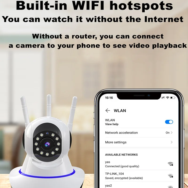 HD MINI IP Camera Smart Auto Tracking AI Cloud Storage Wireless Wifi Camera Support Two Way Audio