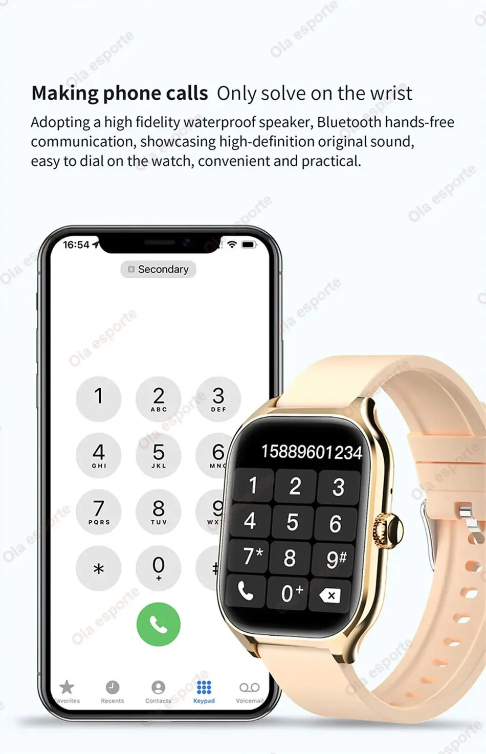 Smartwatch für Männer 2,01'' AMOLED-Bildschirm Wasserdicht Mehrere Sportmodi Fitness HD Bluetooth-Anruf Smartwatch für Männer und Frauen Armband Ht30 – Detail 7