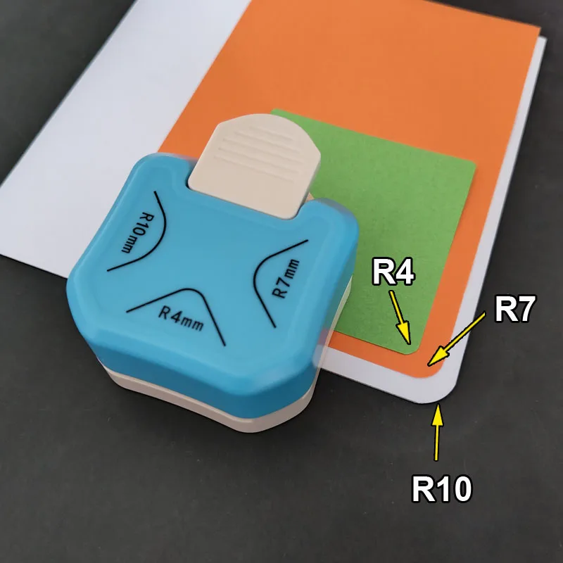 3 in1 Mini Round Corner Cutter Durable Angle Hole Punch R4 R7 R10mm Paper Trimmer DIY Paper Cutter Card
