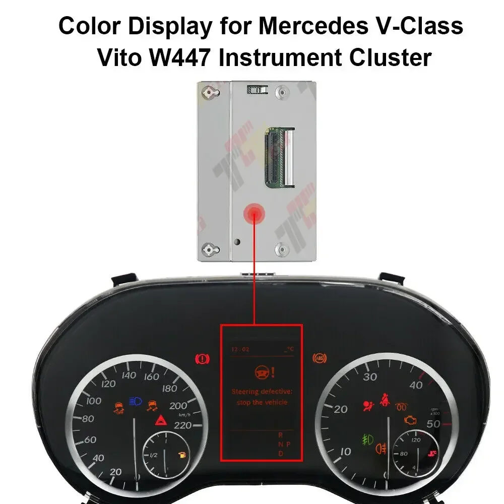 

Цветной дисплей приборной панели для Mercedes V-Class Vito W447 Speedo, приборная панель, ремонт пикселей, замена экрана