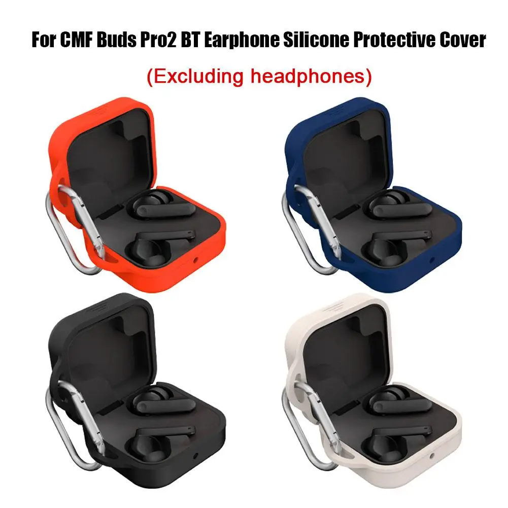 FOR CMF Buds Pro 2 Bluetooth Headset Silicone Protective Anti-drop Accessories Shell Storage Box Cover Simple Soft Solid Co P2F0