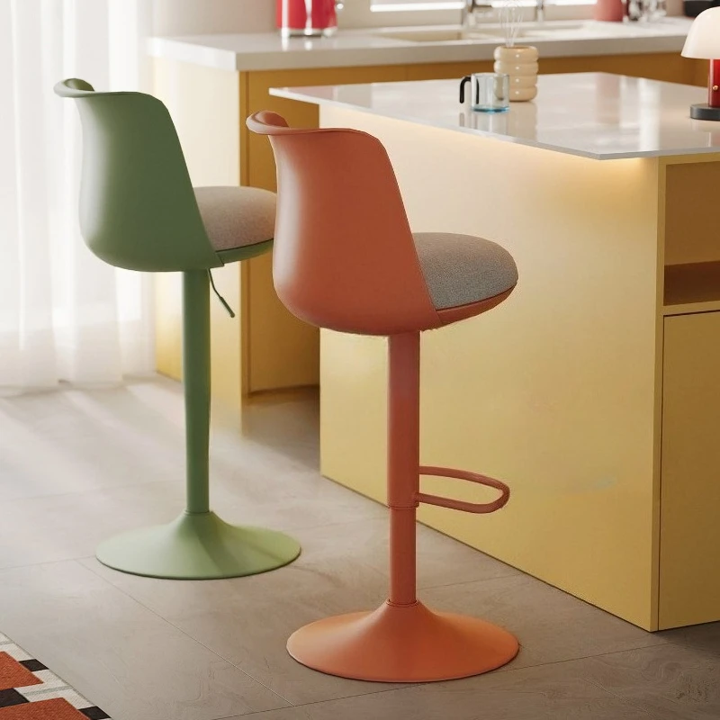 

Nordic Premium bar chair backrest swivel soft Modern Simple Bar stool Lifting comfortable барный стул living room bar furniture