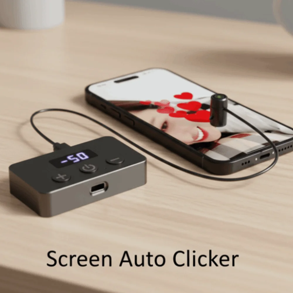 Multiple Clickheads Screen Auto Clicker Continuous Rechargeable Auto Clicker Device Adjustable Phone Tap Auto Like Tap Device