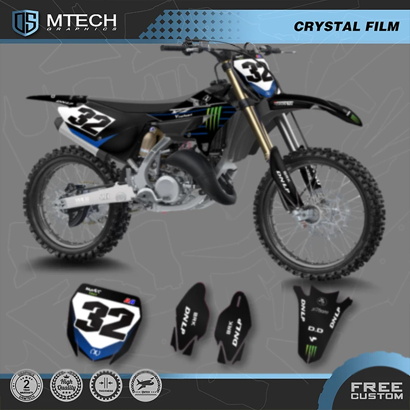 DSMTECH Motorcycle Graphics Decals Stickers Kits For YAMAHA YZ125 YZ250 YZ 125 250 2022 2023 2024 003
