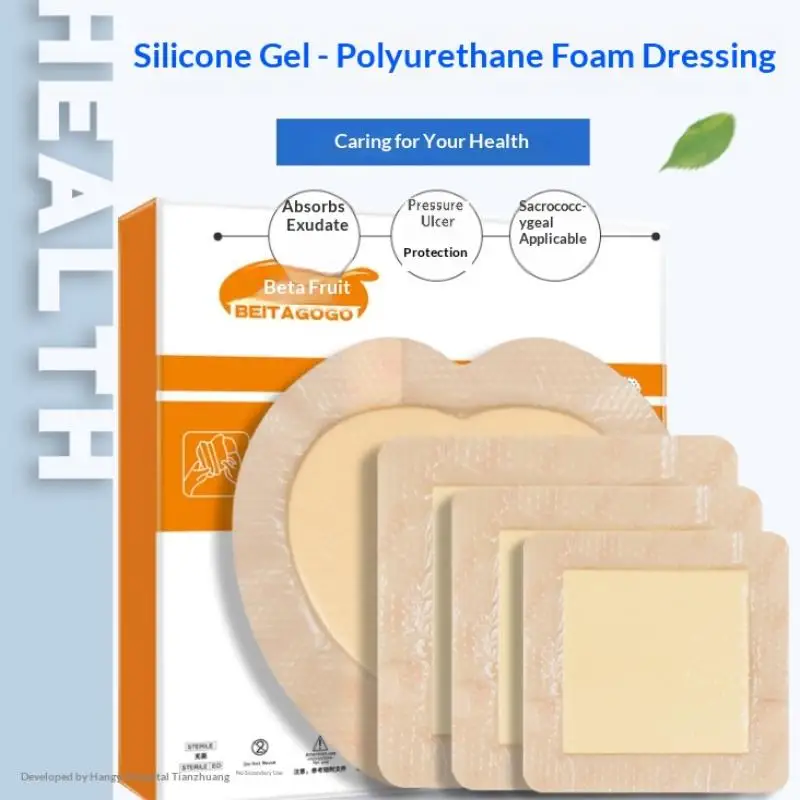 Bedsore Patch Sterile Patch Hydrocolloid Adhesive Waterproof Dressing Wound Patch Dressing Sterile for Pressure Ulcer Elderly