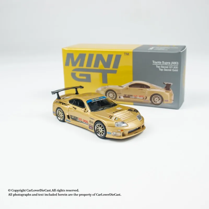 

В наличии 1:64 Toyota Supra A80 Top Secret GT300 модель автомобиля из литого под давлением сплава, игрушка для мальчиков, декоративное коллекционное украшение для взрослых.