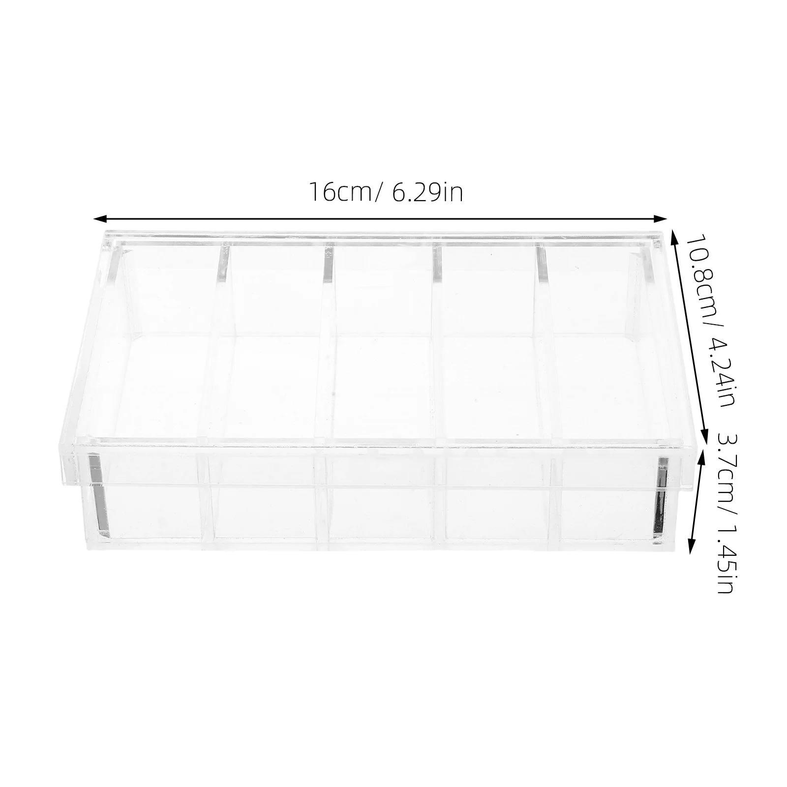 Transparent Acrylic 5-Compartment Incubation Box For Laboratory School Science Experiments Breeding Isolation Fish Gecko