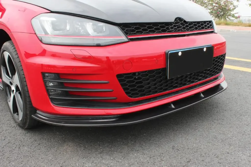 Carbon Fiber Front Bumper Lip Splitter for  VW Golf VII MK7 7 GTI 2014 - 2016 Chin