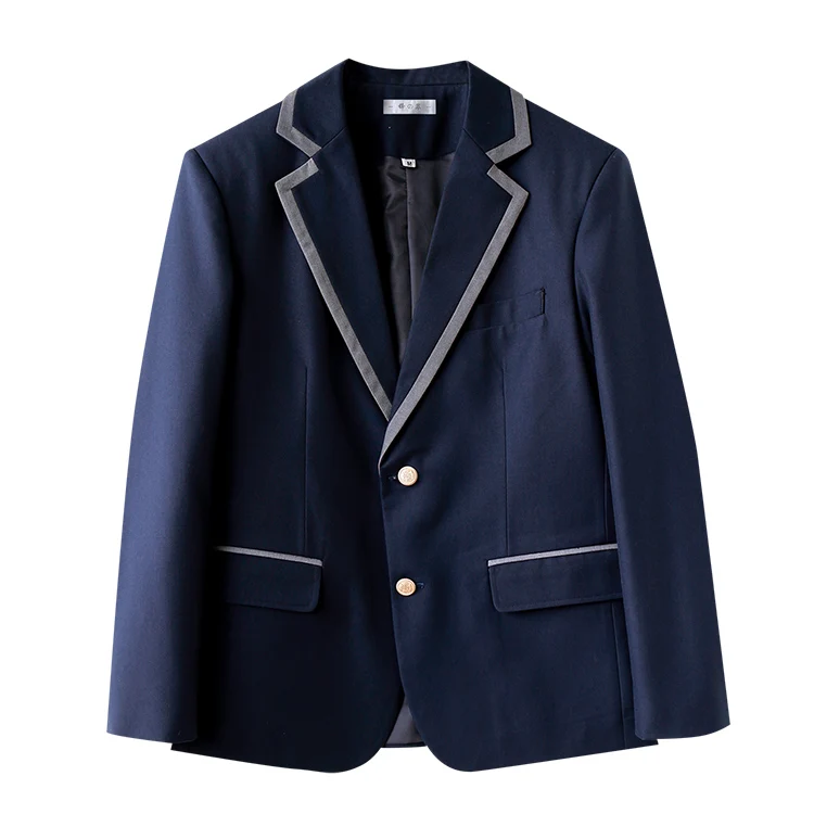 Shui mu nian hua men's navy blue suit
