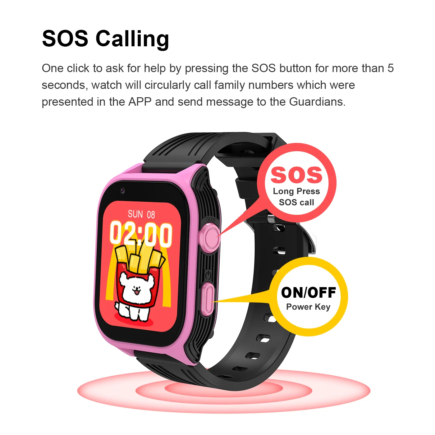 D8 4G Kids Smart Watch WhatsAPP GPS Positioning Video Call SOS Large 800 mAh battery 30W Camera pre-teaching high memory Watch