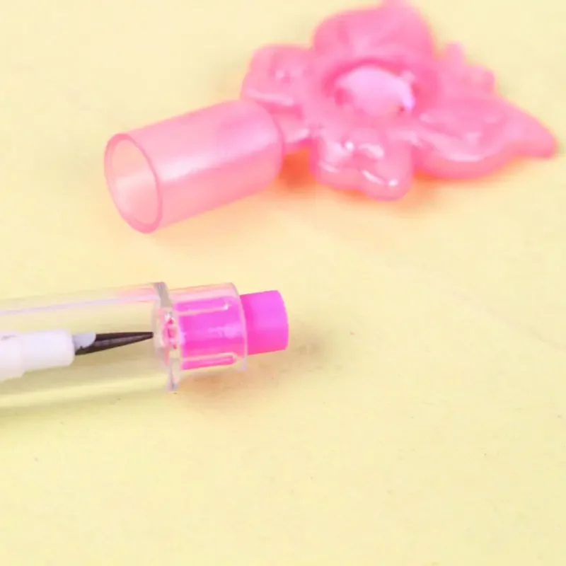 12Pcs Pink Mechanical Barbie Pencil Cartoon Princess 0.5Mm Students Writing Pens Girl Kawaii Pendant Doll Stationery School Gift image 5