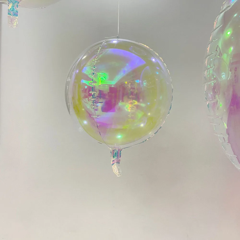5/2/1Pcs Schillernde 4D Runde Folienballons Riesige Holographische 4D Folienballons Helium Luft Globos Meerjungfrau Geburtstag Hochzeit Dekor – Detail 27