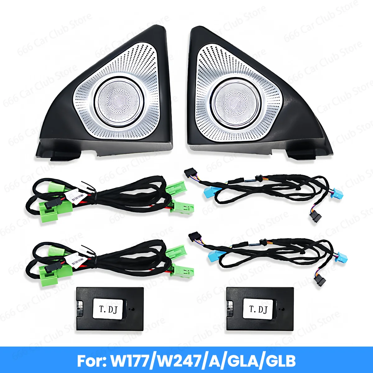 

64-Colour 3D Rotary Tweeter For Mercedes Benz W177 W247 GLB GLA A Class Car LED Treble LoudSpeaker Horn Decoration Ambient light