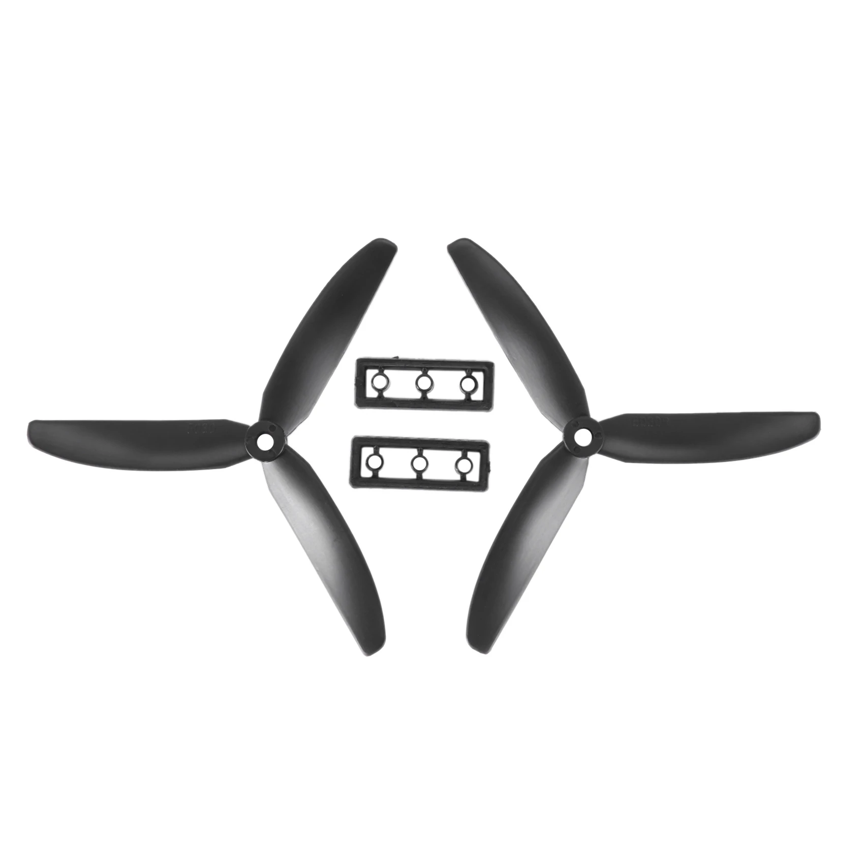 FBIL-2 Pair 5030 3-Blades Direct Drive Propeller Prop CW/CCW For RC Airplane Aircraft (Black)