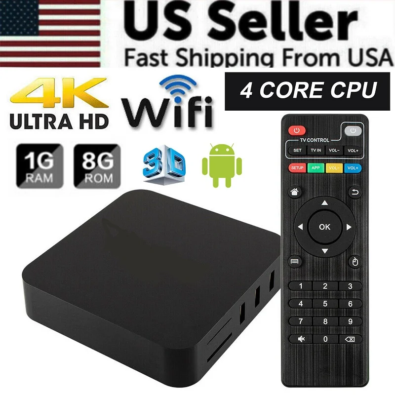 MXQ Pro Smart TV Box 4K Ultra HD 4K Streaming Device Android 5.1 Quad Core Android 5.1 Smart TV Box Media Player