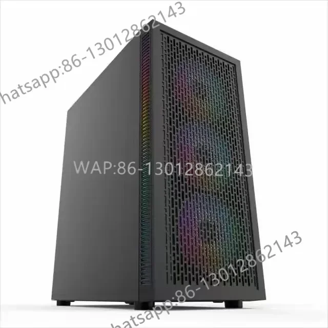 2025  NEW  Cross-border Hurricane 2 glass side panel case supports dual X79 X99 CPU motherboards, E-ATX computer case, black