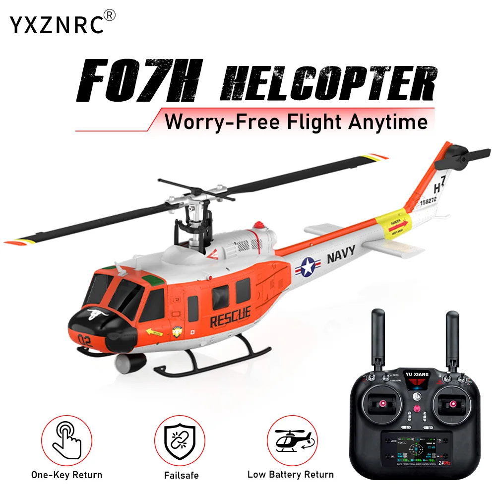 YUXIANG RC Helicopte F07H UH-1 9CH 6-Axis Gyro GPS Plane with 5.8G Camera Optical Flow Altitude Hold One Key Stunt & Return