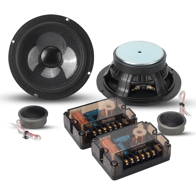 2-Way 6.5inch RMS power 90W*2 Full Range Coaxial Car Component Audio Speaker sets With woofer + tweeter speakers & crossover