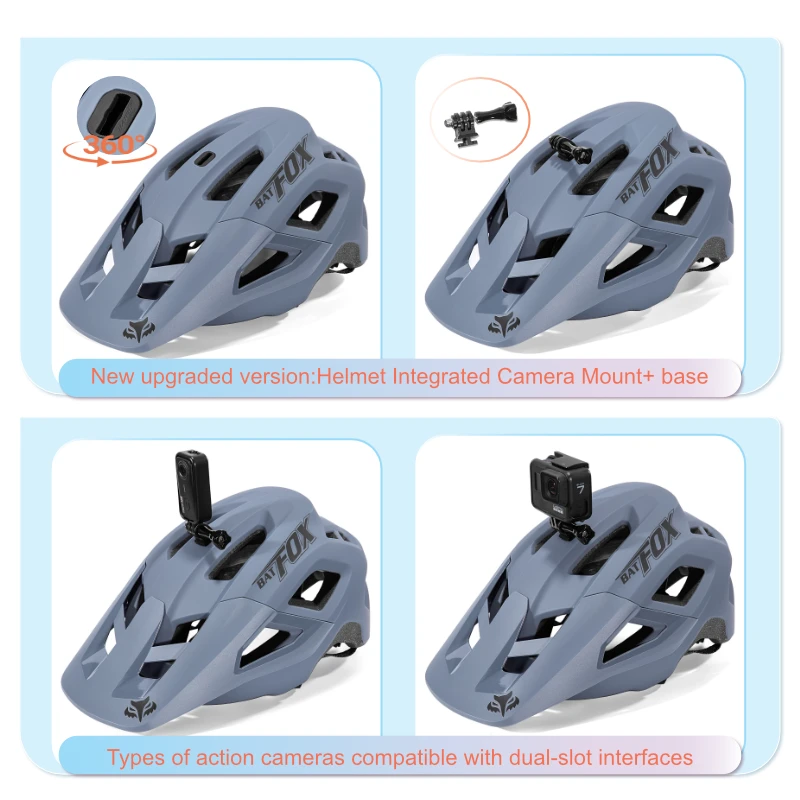 BATFOX Fahrradhelm MTB Casco Fahrradhelm Sicherheit Weiß Integral geformter Mountainbike-Helm für Männer Frauen Casco Bicicleta – Detail 1