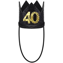 Crown Birthday Hat 40 Years Party Hats Makeup Headbands Mens Gifts 40th Aldult Adults