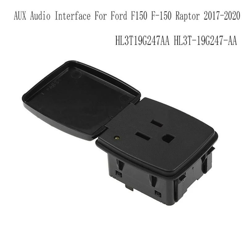 AU05 -NEW Car AUX Audio Interface For Ford F150 F-150 Raptor 2017-2020 Center Console Power Outlet Cover