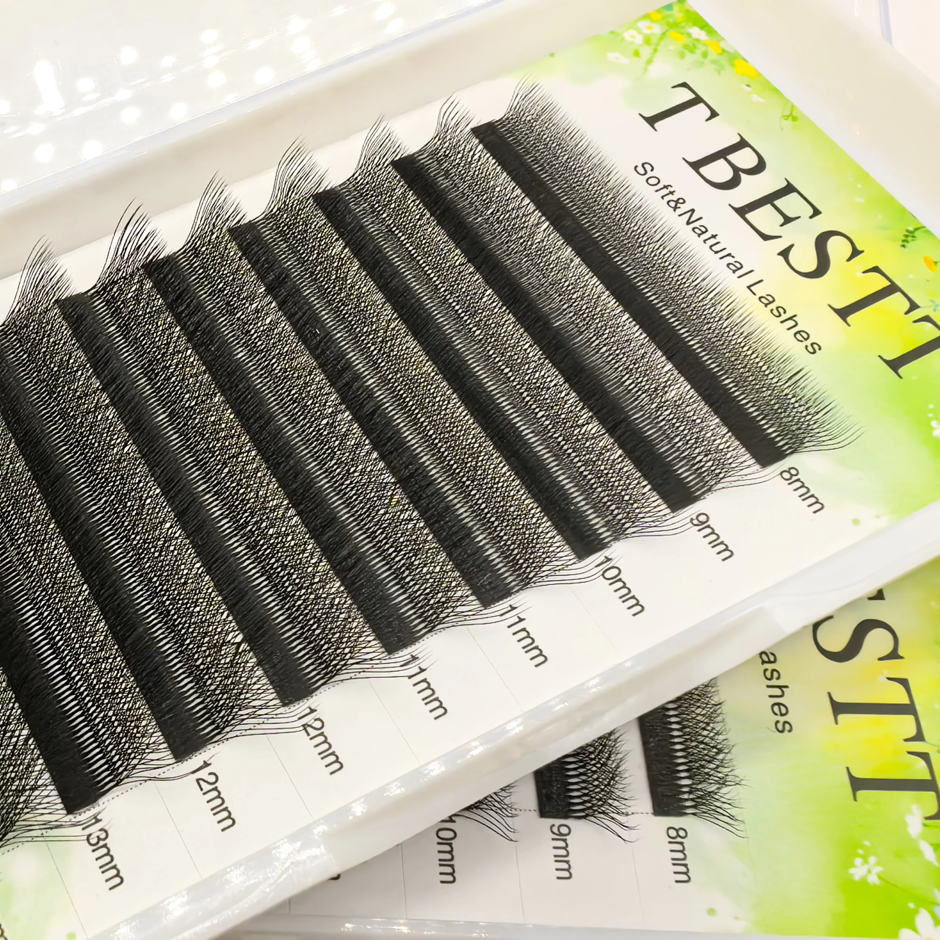 Tbestt 5D 6DW L M Curl Rzęsy Przedłużane Miękkie Naturalne 5DW L M Shape Rzęsy Sztuczne Gotowe Kępki W Volume