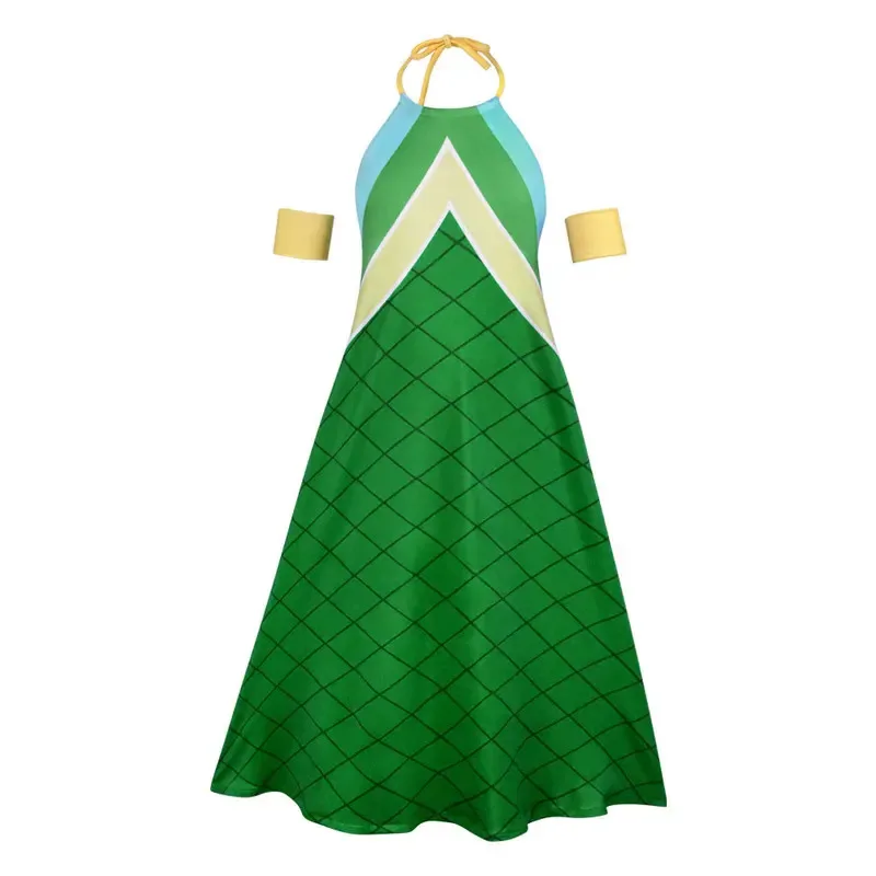 애니메이션 요정 웬디 마벨 코스프레 의상 귀여운 녹색 드레스 소녀 여자 할로윈 코스프레 웬디 마벨 페어리 테일 의류
