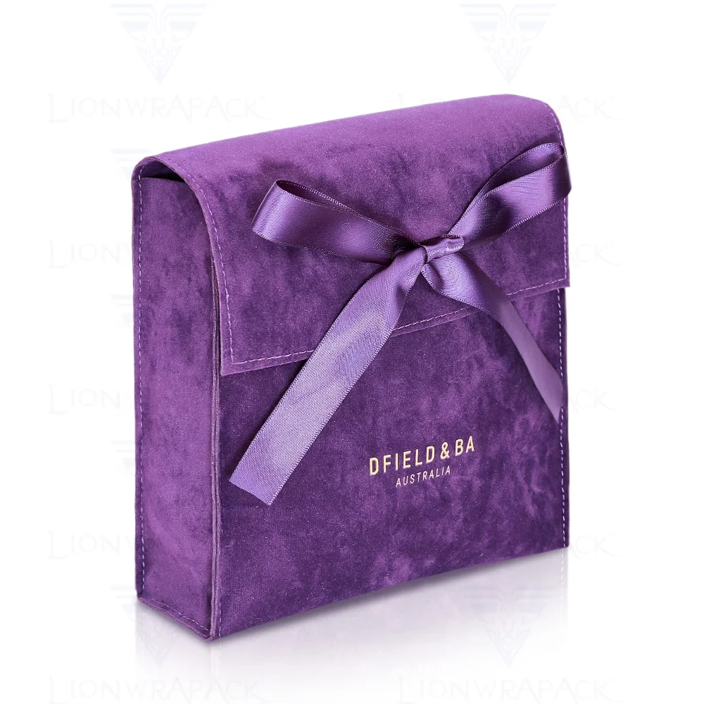 

Wholesale gift perfume underwear Swimsuit packaging envelope pouch custom logo Luxury bow-knot cosmetic bag