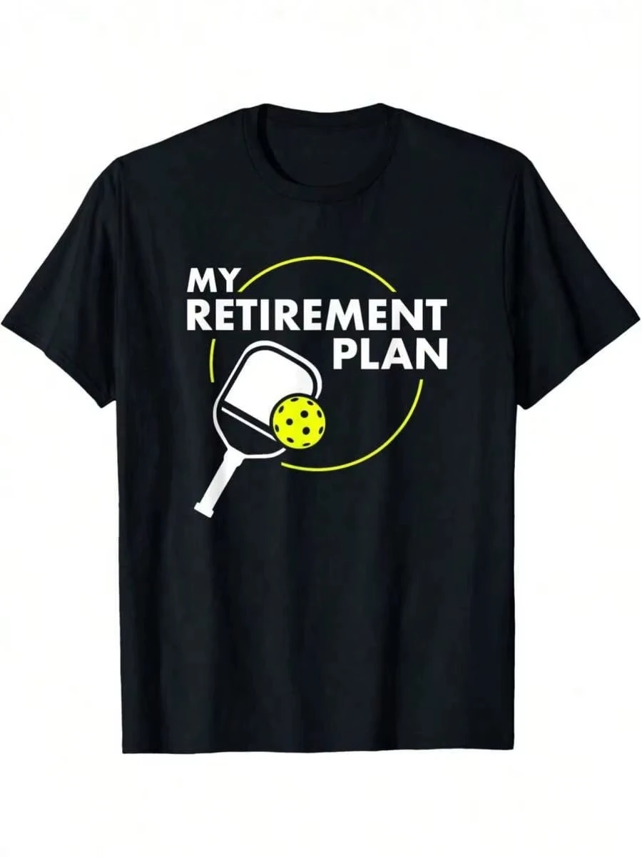 My Retirement Plan Pickleball T-Shirt | Funny Retired Pickleball Player Graphic Tee for Men Women Gift