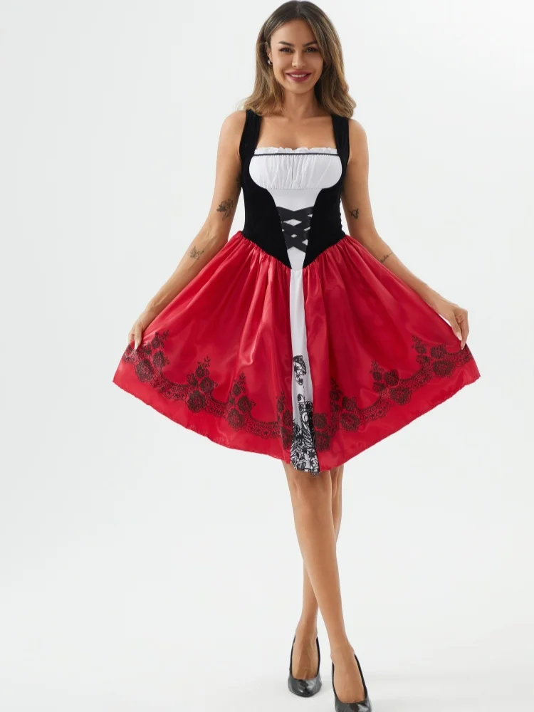 Little Red Riding Hood Modern Version of Stage Performance Clothing Shawl, Adult Girls Personality Cosplay Game Uniform