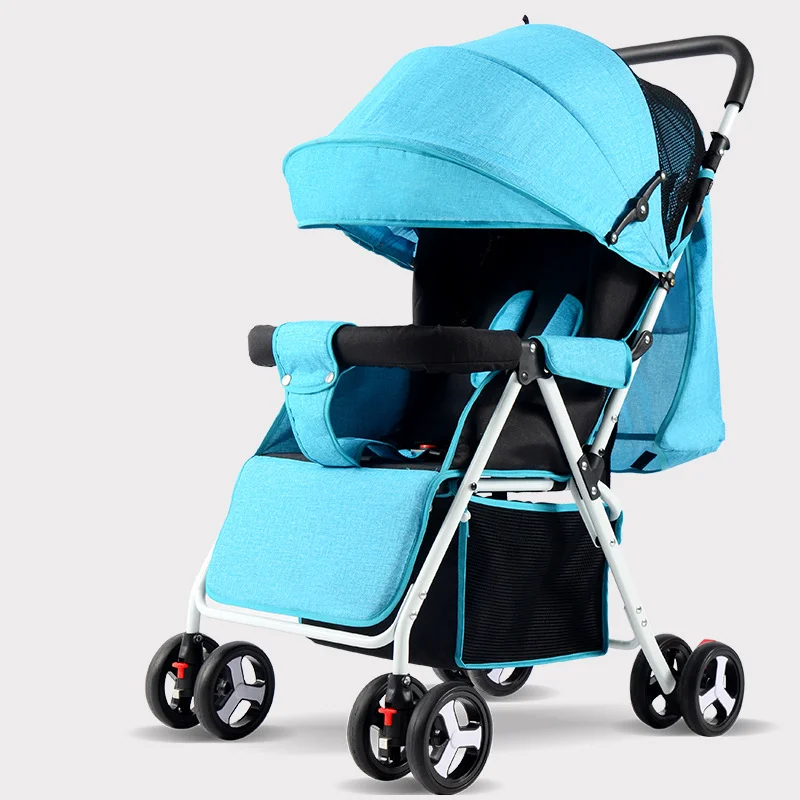 Passeggino portatile pieghevole carrozzina Ultra leggero e conveniente può sedersi sdraiato bambino semplice bambino Mini carrello a quattro ruote