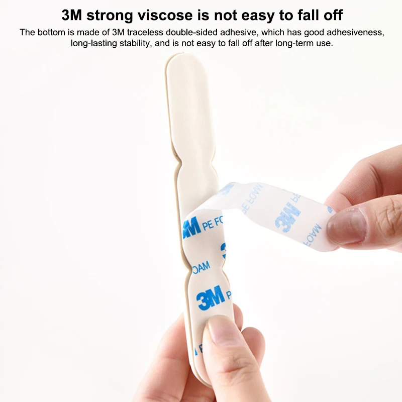 Silicone Cable Clips for USB/Mouse/Headphone Cords - Desktop Cable Organization with Adhesive Backing