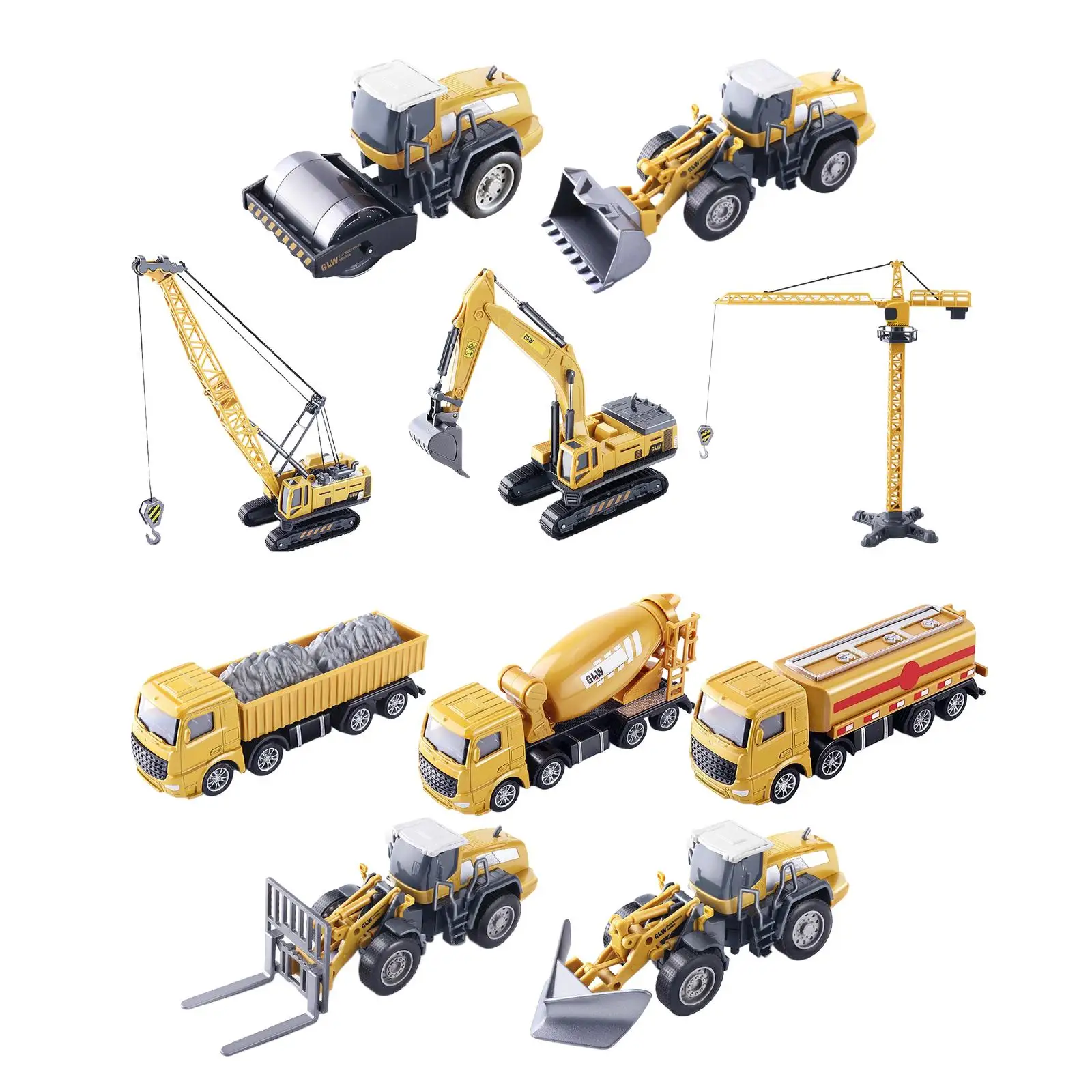 Alloy Construction Trucks Building Vehicles Toys Digger Excavator Kids Gift