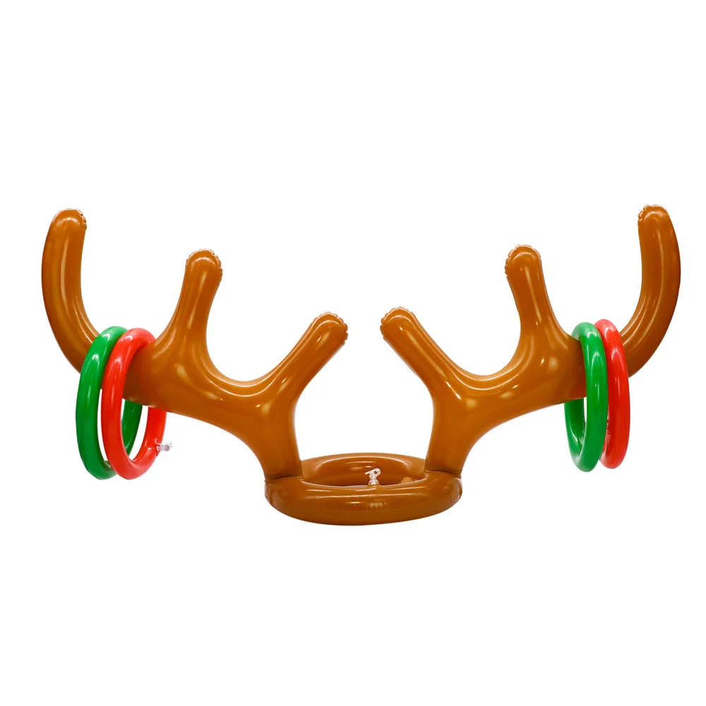 

Inflatable Reindeer Antler Hat Ring Toss Game Kids Gift Christmas Family Game Toys Navidad Natal New Year Xmas Decor Noel 2025