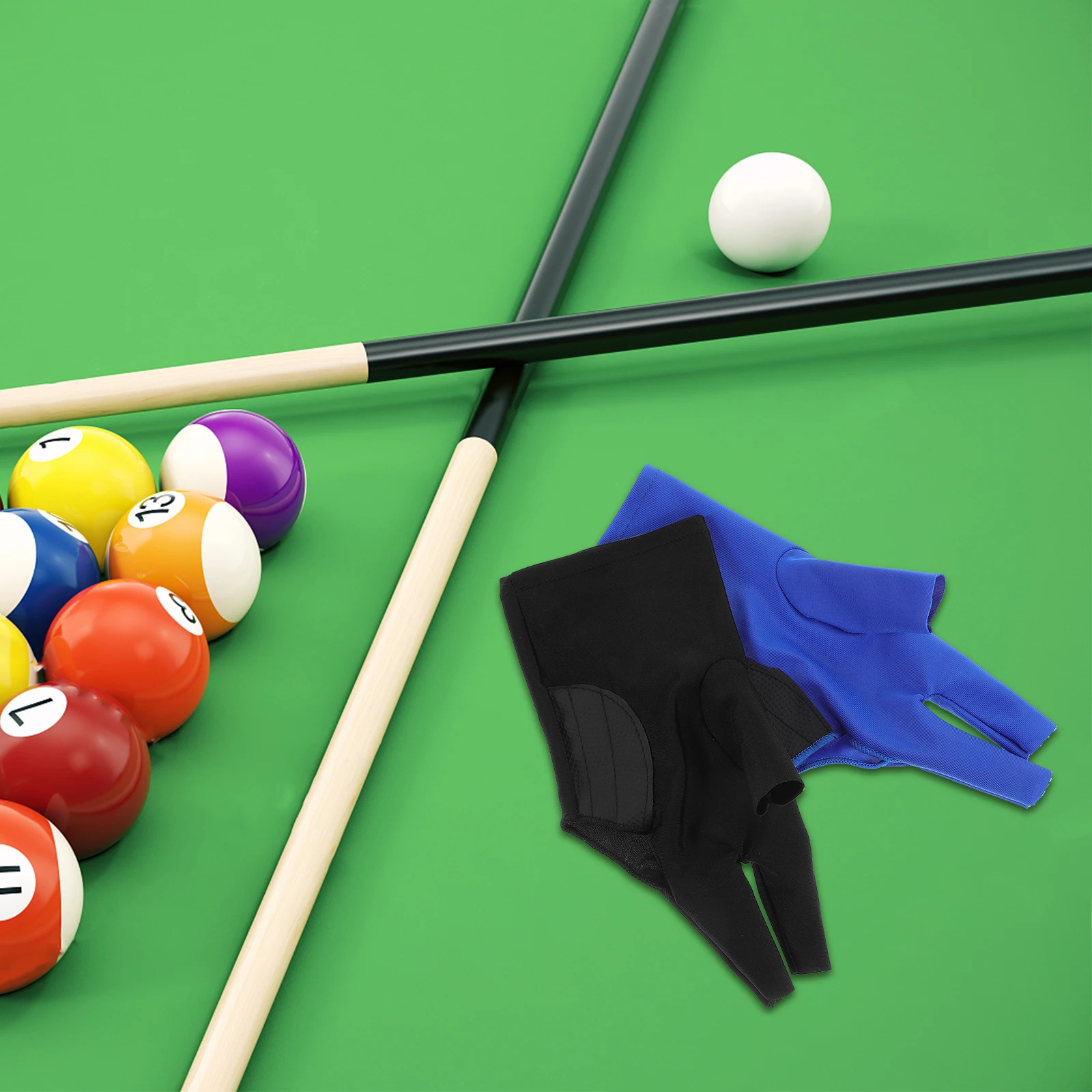 

2 шт. эластичные перчатки для бильярда, дышащие перчатки для снукера, нескользящие защитные аксессуары для кия, перчатки для бильярда