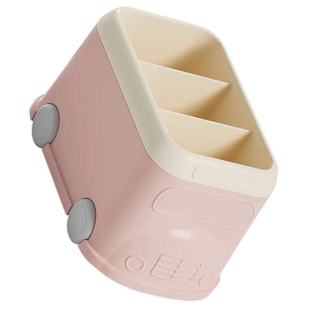 Multi-Grid Plastic Pens Pencils Holder Desktop Organizer Office Storage Box for Stationery Makeup Essential Oil Sundries Storage