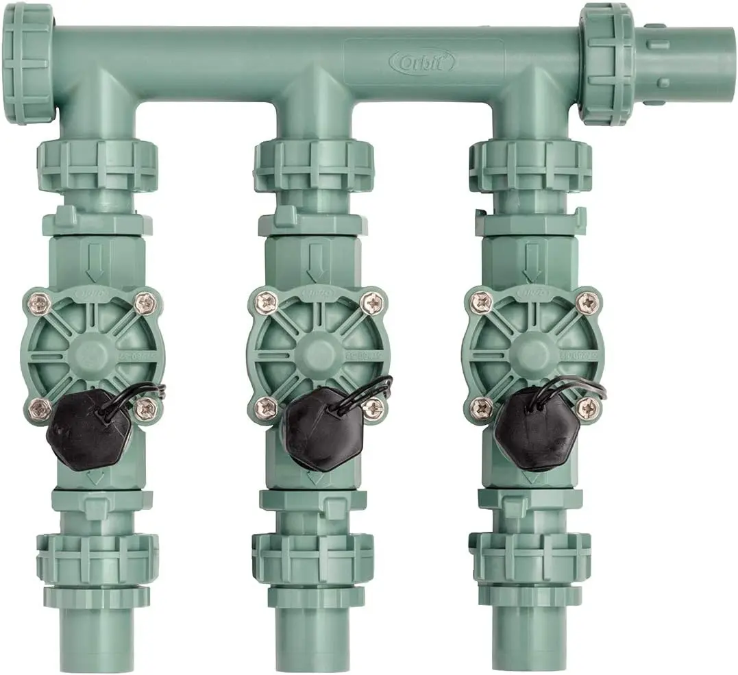 

3-Valve Heavy Duty Preassembled Manifold for Multi-Zone Irrigation Systems
